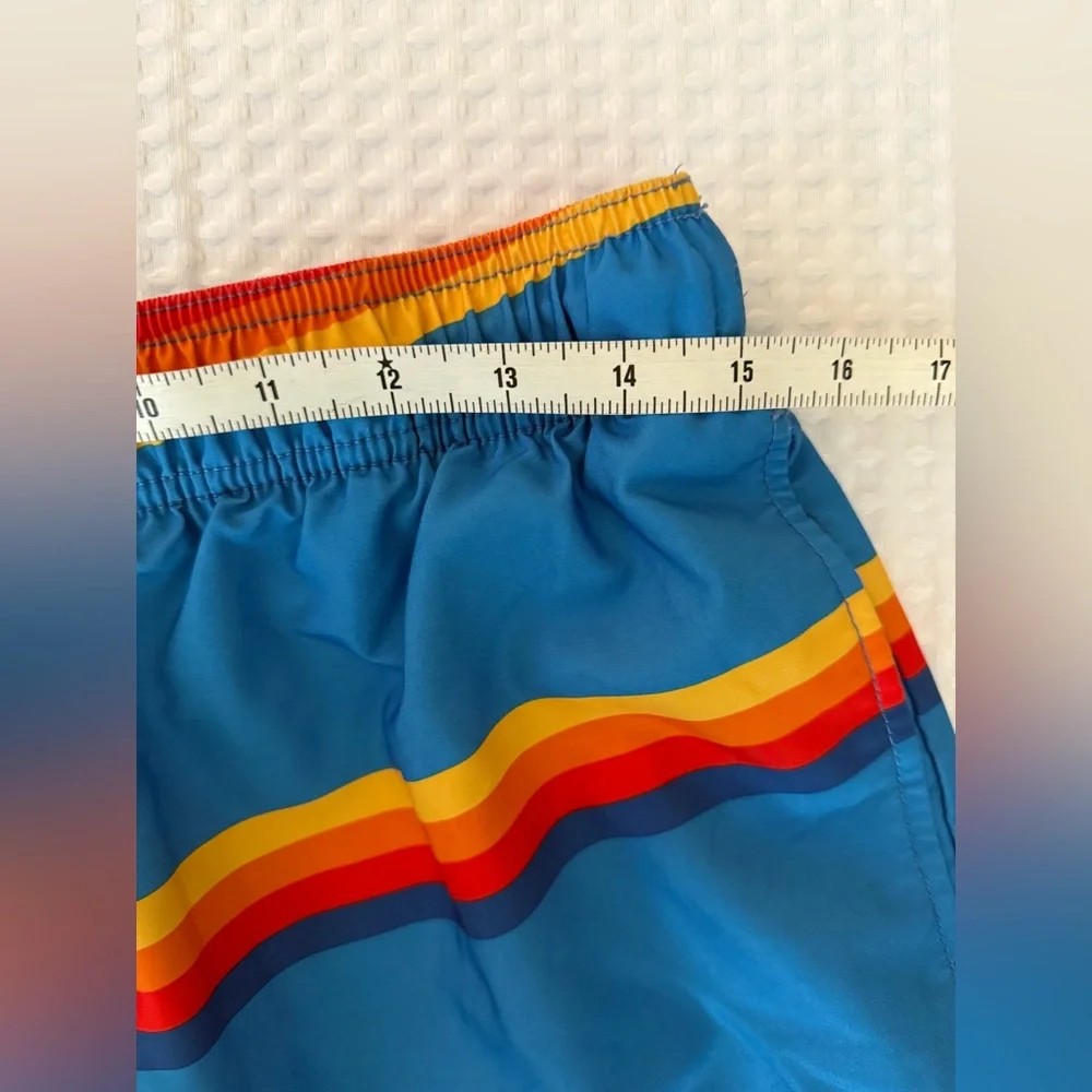 Speedo Rainbow Striped Swim Trunks UPF 50+ SZ‎ LG